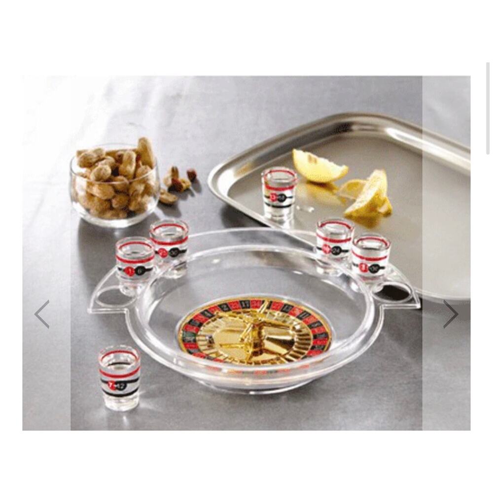 Clear Shot Glass Roulette Bar Game Set - NEW in Box